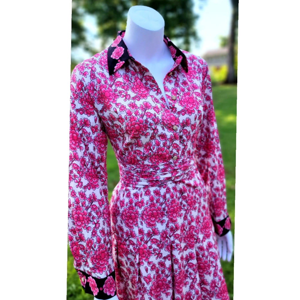 Marc Feier Long Sleeve Floral Shirt Dress